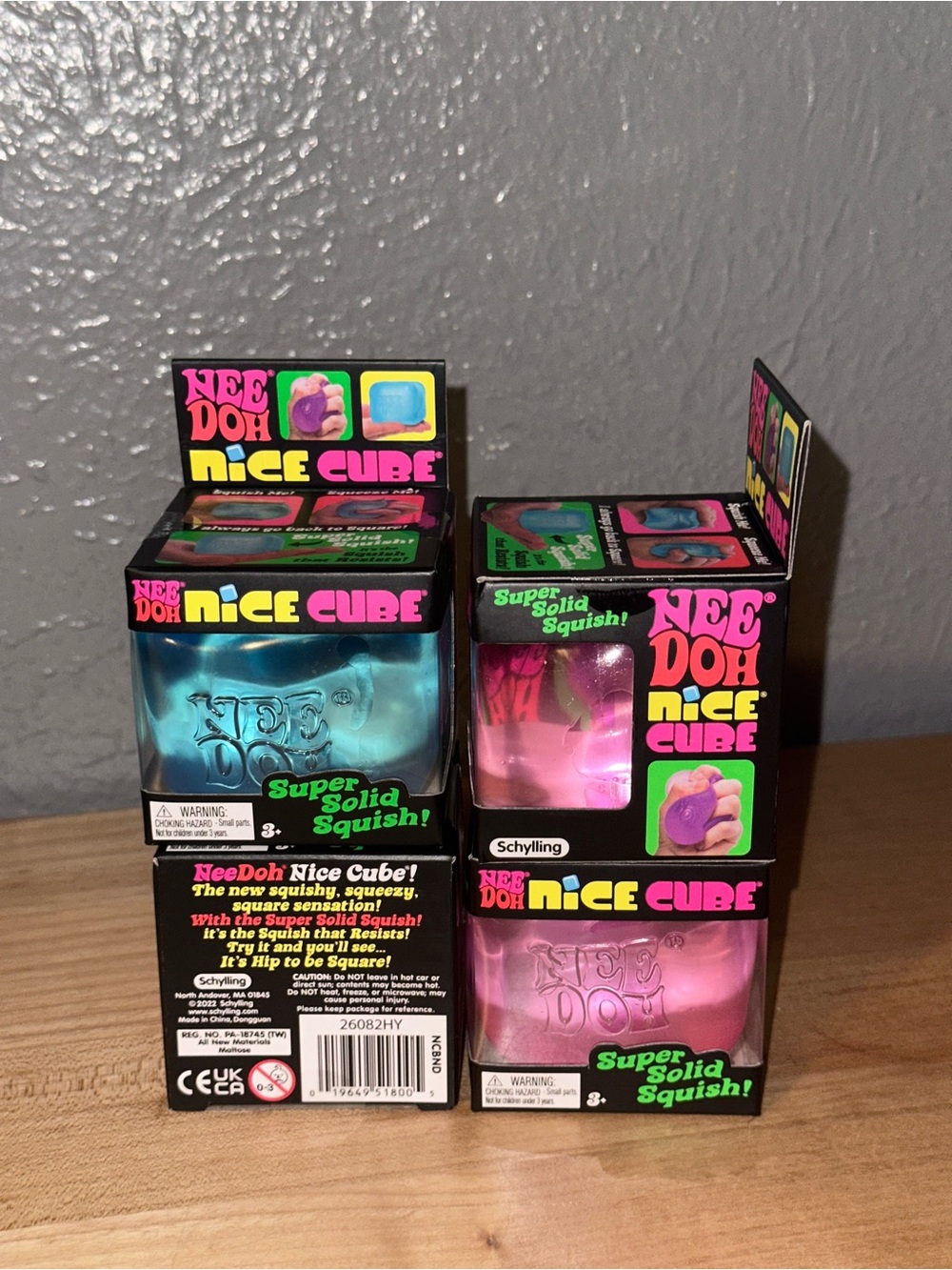 1 OG NeeDoh Nice Cube - Blue & Pink